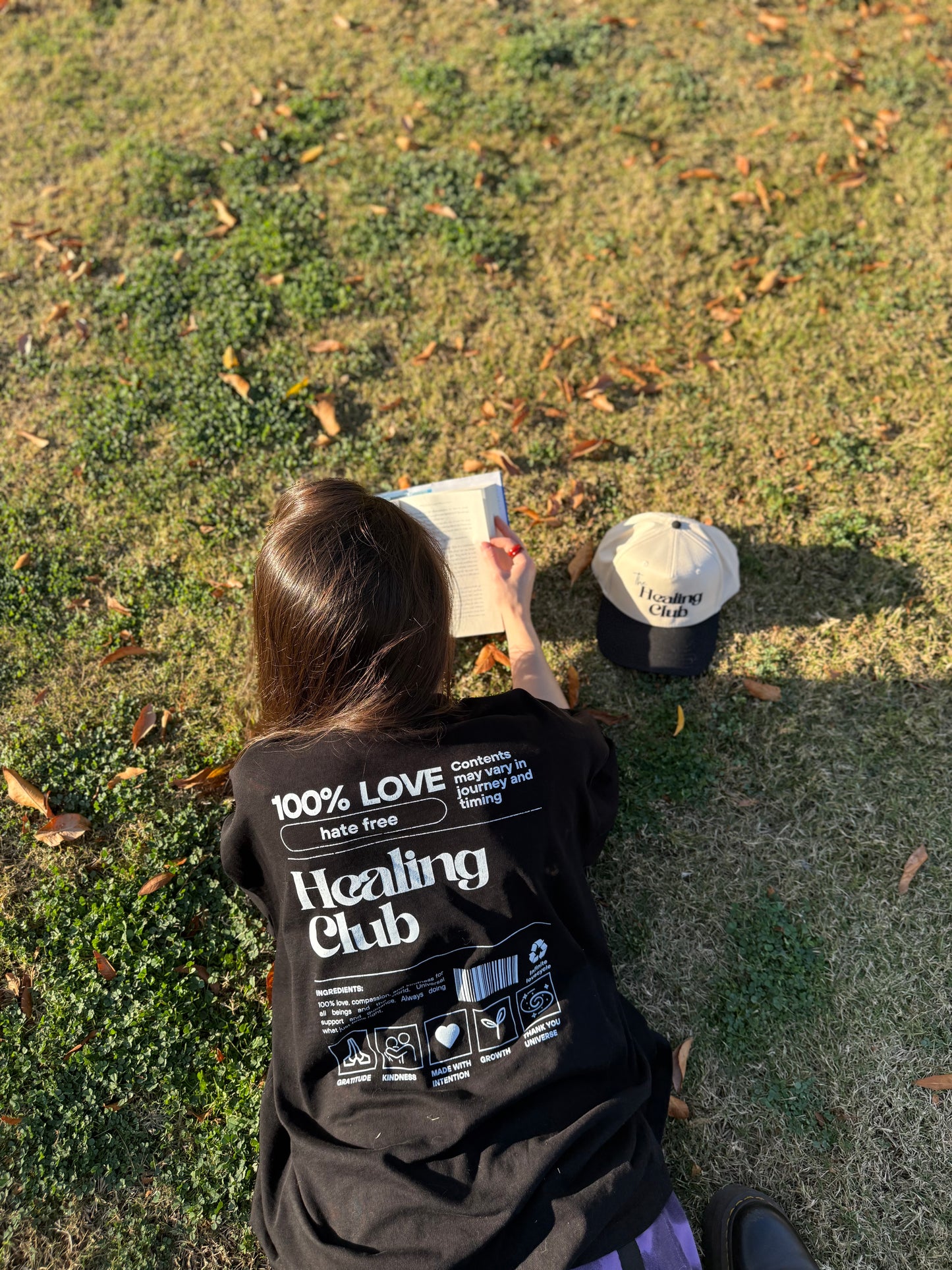 The Healing Club oversized box tee (black)