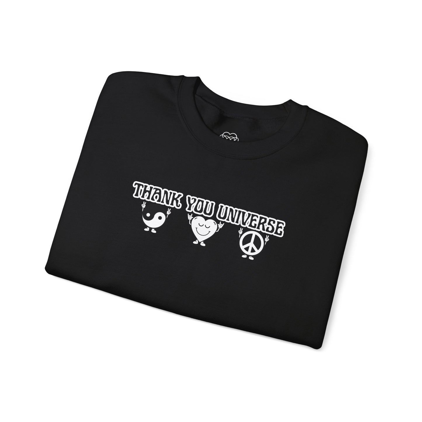 THANK YOU UNIVERSE (black) Crewneck Sweatshirt Unisex Heavy Blend™