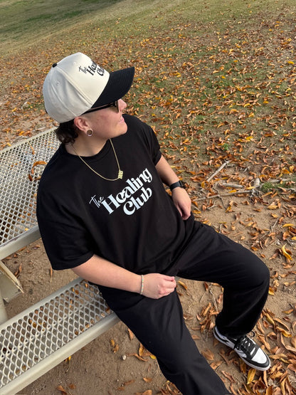 The Healing Club oversized box tee (black)