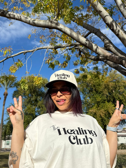 The Healing Club oversized box tee (vintage white)