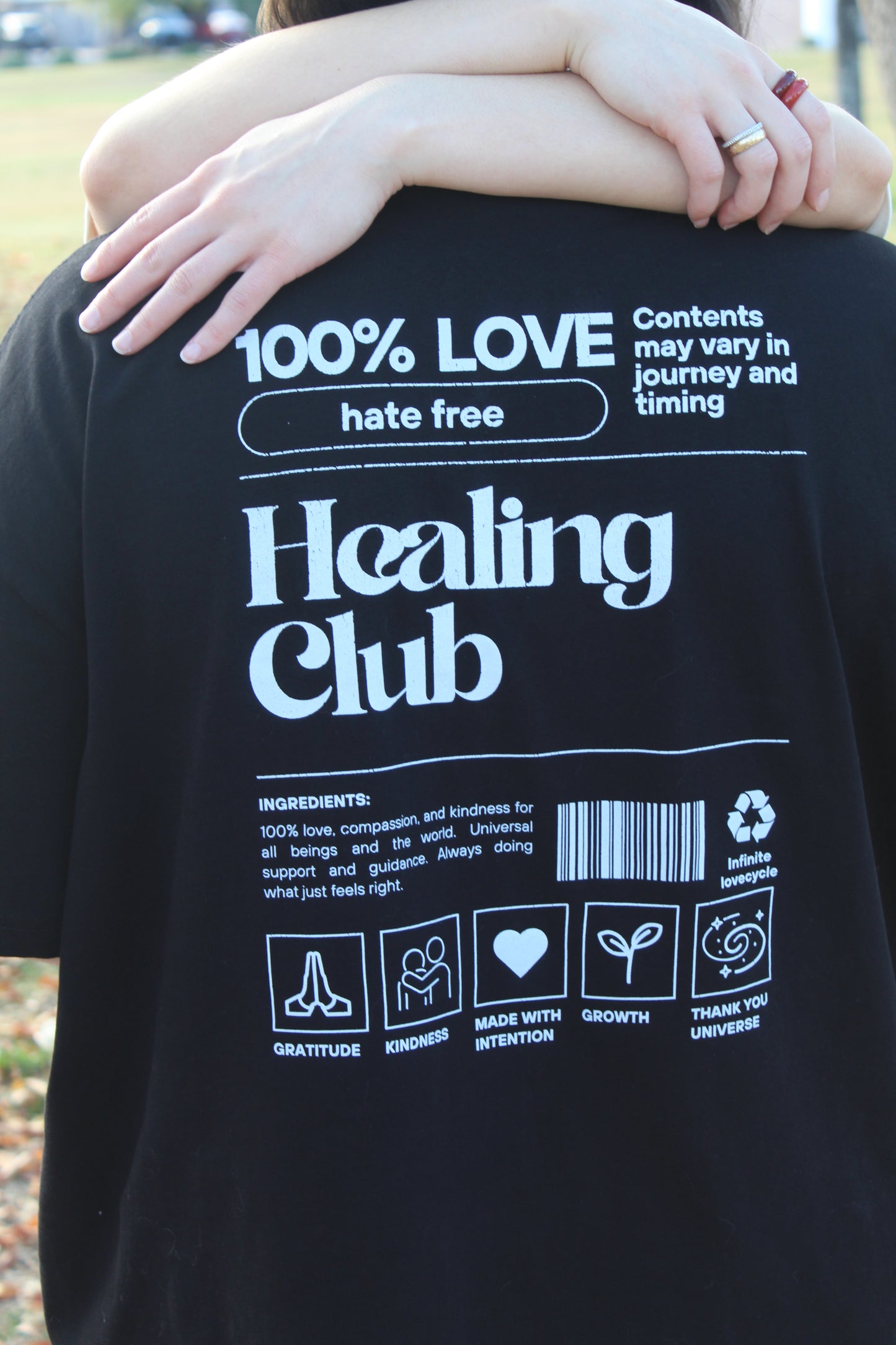 The Healing Club oversized box tee (black)