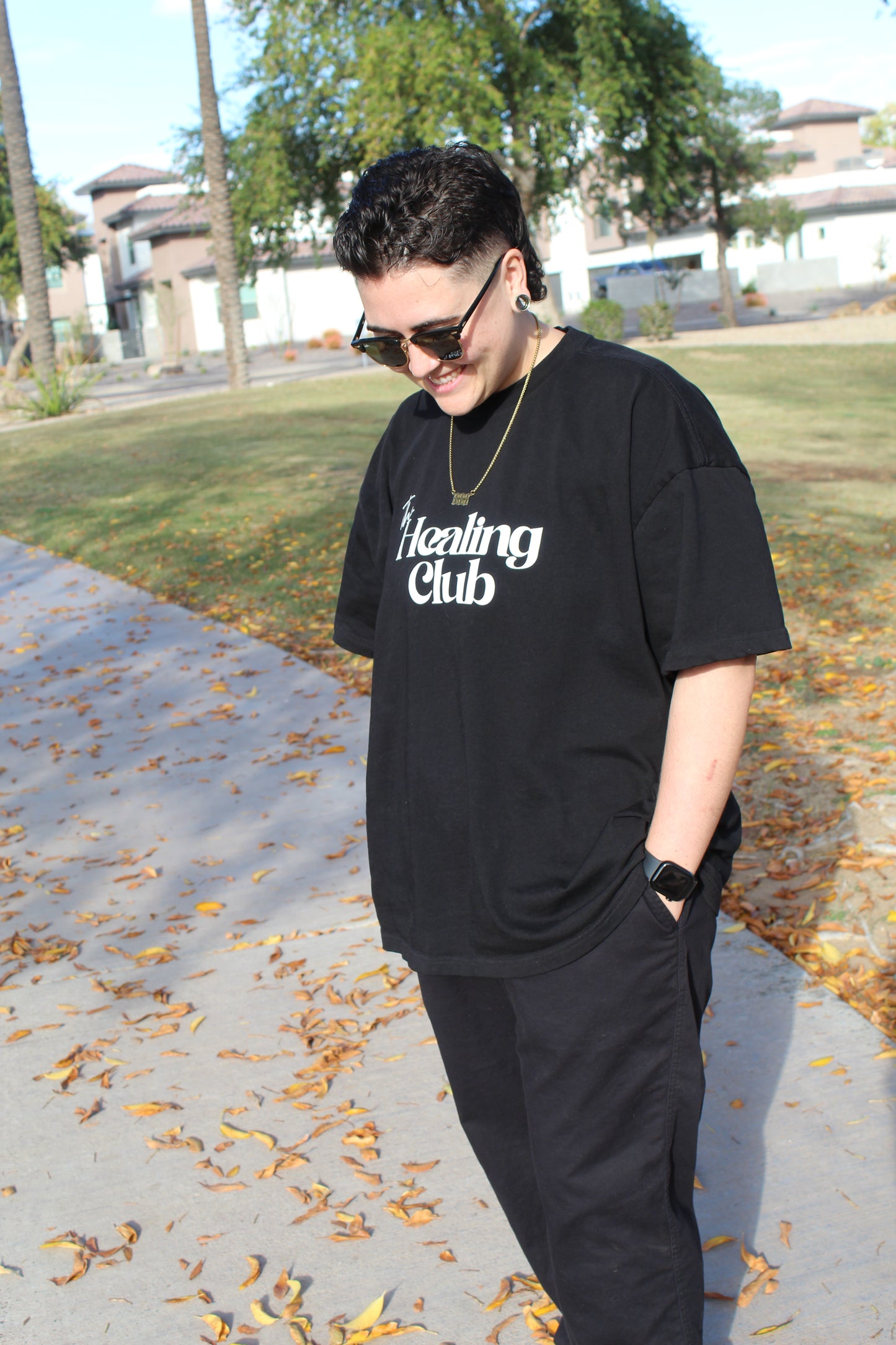 The Healing Club oversized box tee (black)