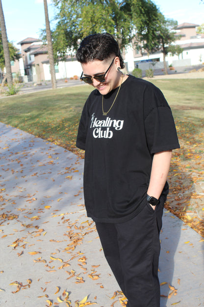 The Healing Club oversized box tee (black)