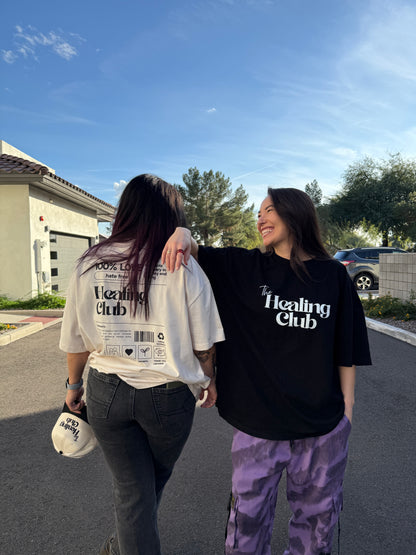 The Healing Club oversized box tee (vintage white)