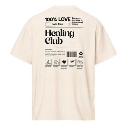 The Healing Club oversized box tee (vintage white)