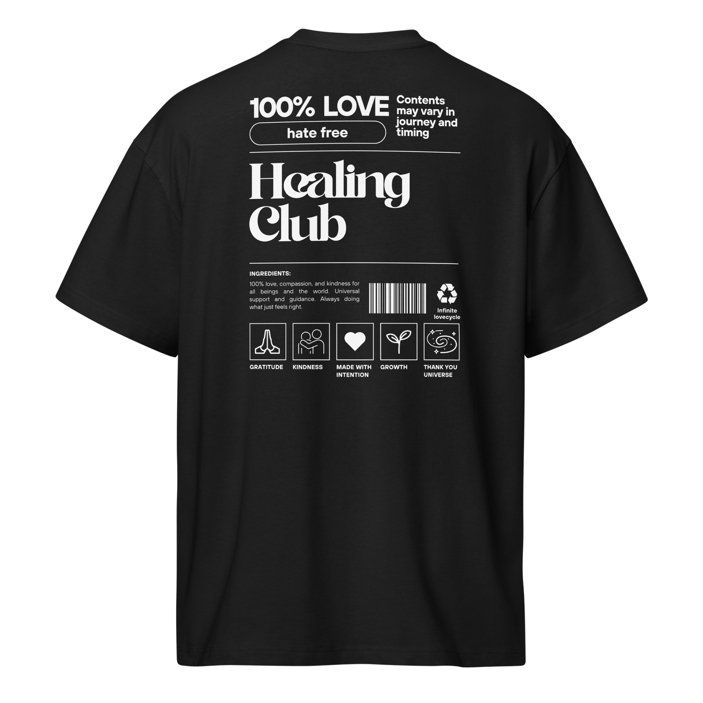 The Healing Club oversized box tee (black)